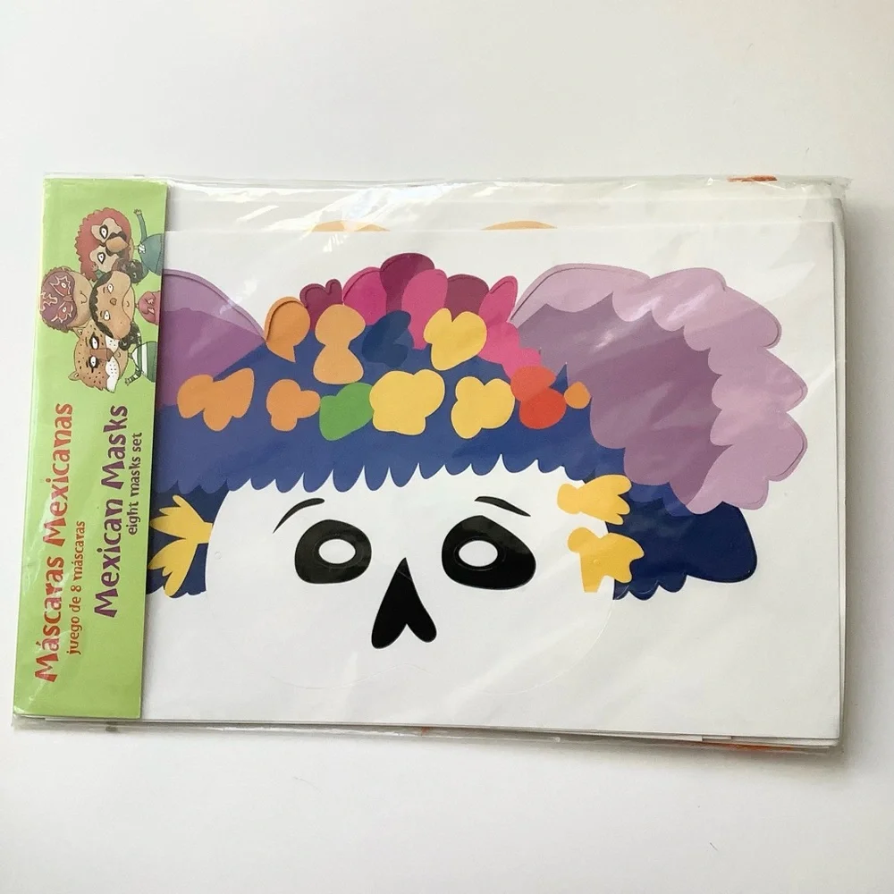 Paper Mexican Masks NEW 8 Mask with elastic ties.